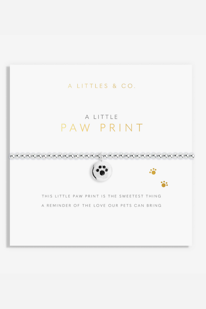 A Little &#039;Paw Print&#039; Bracelet- Silver