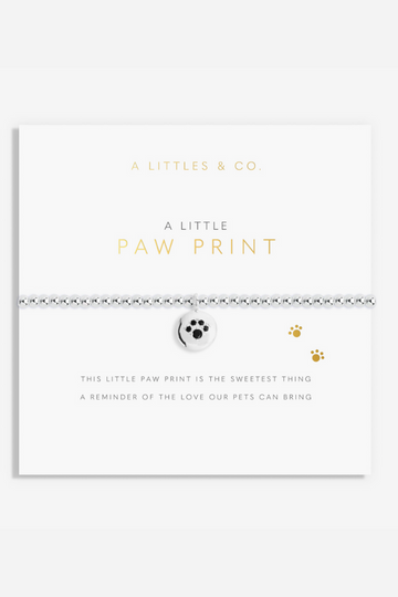 A Little &#039;Paw Print&#039; Bracelet- Silver