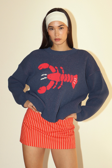 Ocean Knit Sweater - Navy