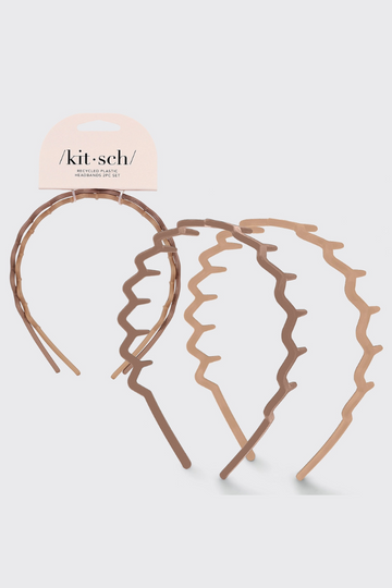 Kitsch Plastic Zig Zag Headband - Neutral