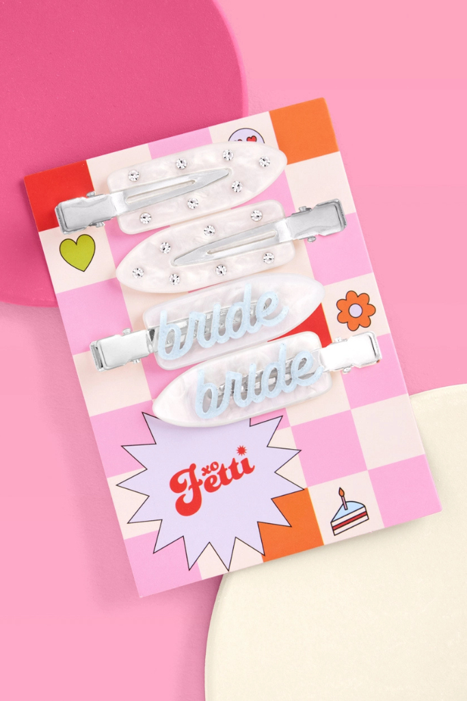 Something Blue Bridal Clips  - White