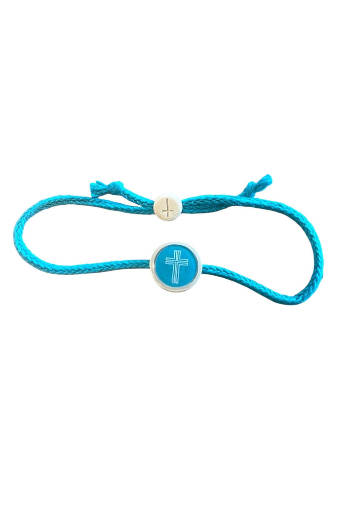 Tap To Pray® Survivor Series Braided Bracelet - Turquoise