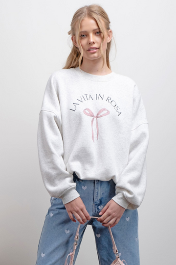 Molly Bow Graphic Sweatshirt - Grey