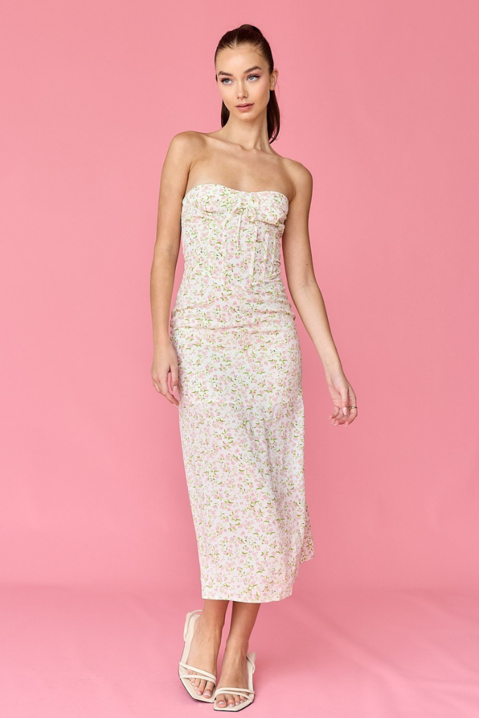 Over The Moon Midi Dress - Pink