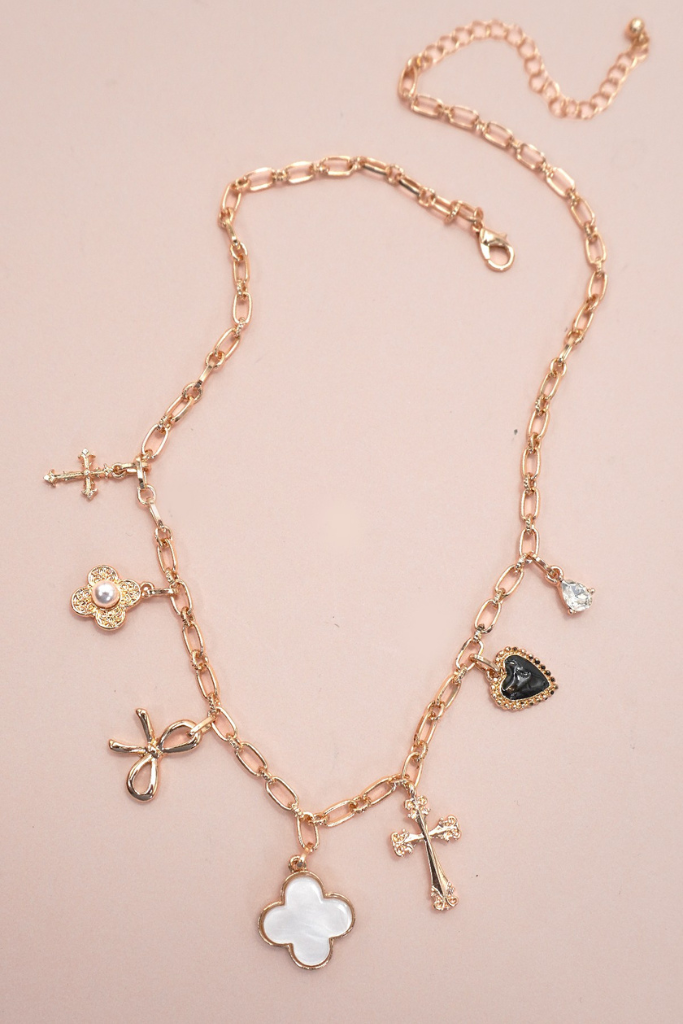 Jesminda Charm Necklace - Gold