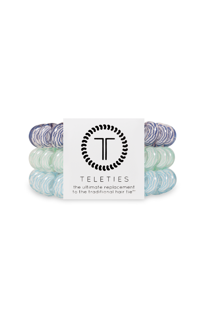 TELETIES - Large Spiral Hair Coil - Totally Turquoise