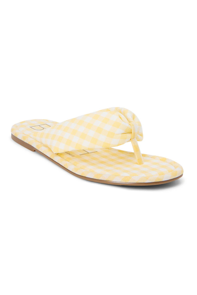 Matisse Gidget Flip Flop - Checkered Yellow