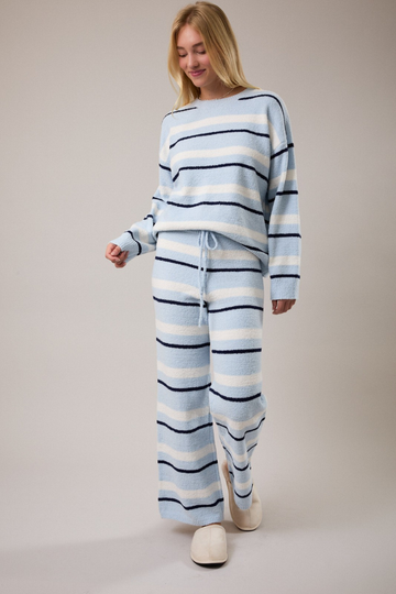 State Of Style Stripe Set - Blue/Cream