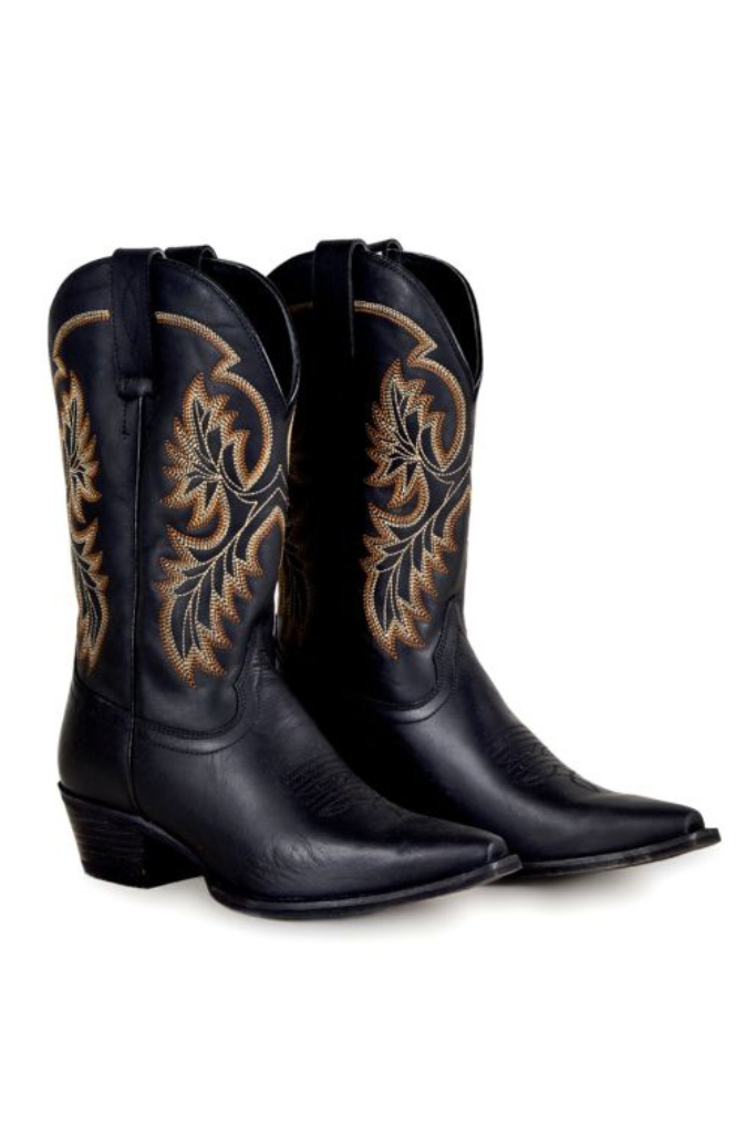 Myra Fresco Cowboy Boot- Black