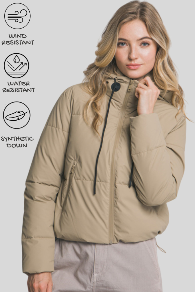 Love Pulse Puffer Jacket - Khaki