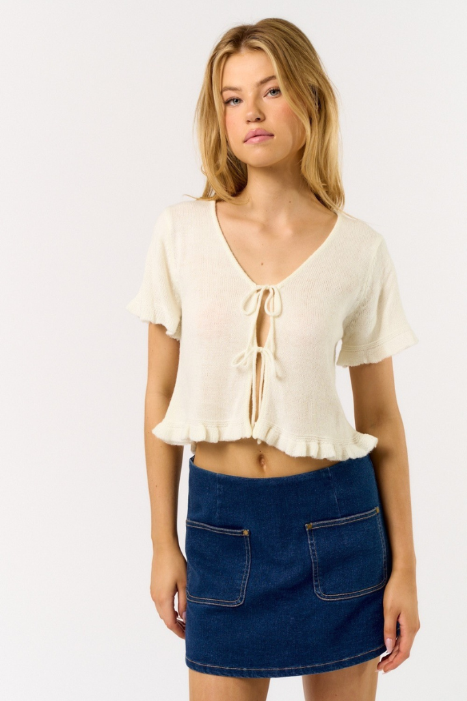 Winslow Sweater Top - Off White