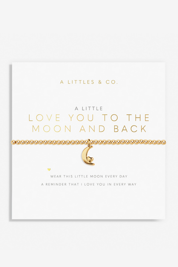 A Little &#039;Love You To The Moon And Back&#039; Bracelet- Gold