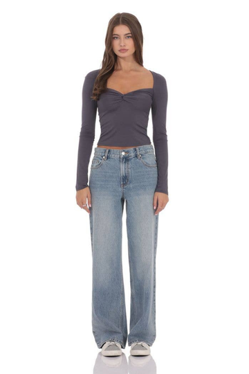 Lucy In The Sky Austyn Wide Leg Jeans - Medium Wash