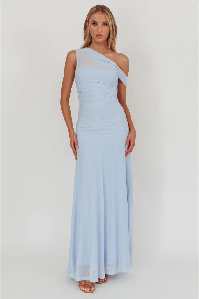 Quick Glance Maxi Dress - Ice Blue