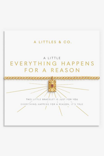 A Little "Everything Happens For A Reason" Bracelet - Gold