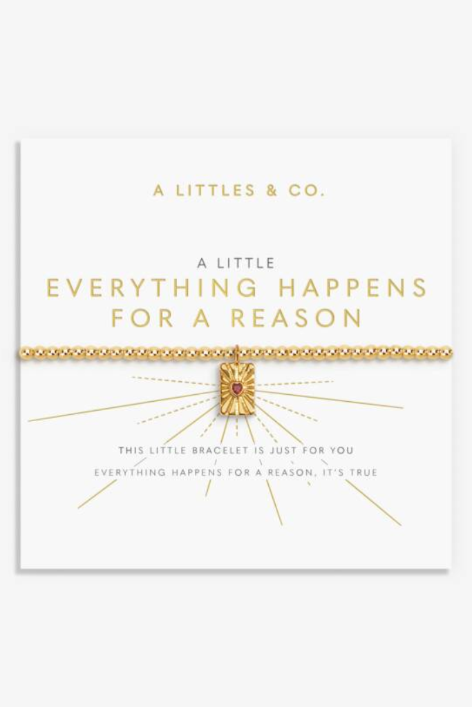 A Little "Everything Happens For A Reason" Bracelet - Gold