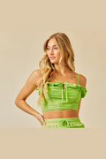 Misunderstood Crop Top- Lime Green