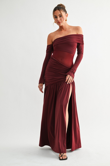 Phreya Enchanting Maxi Dress - Burgundy