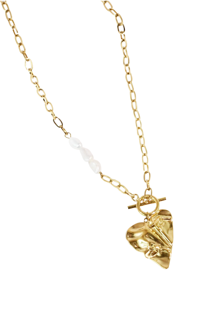 A Pearly Love Necklace - Gold