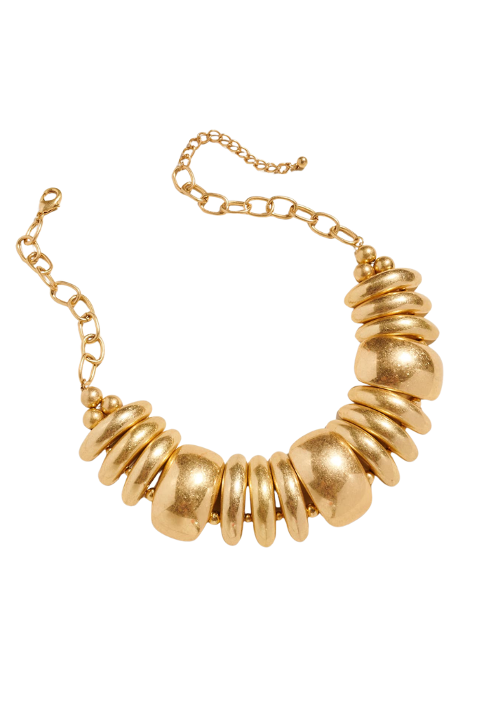All Along Domed Chain Necklace - Gold