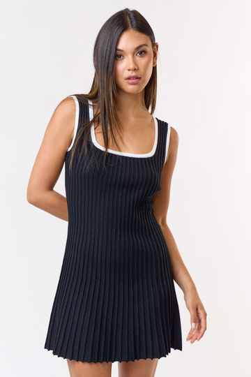 Marlowe Contrast Dress - Black