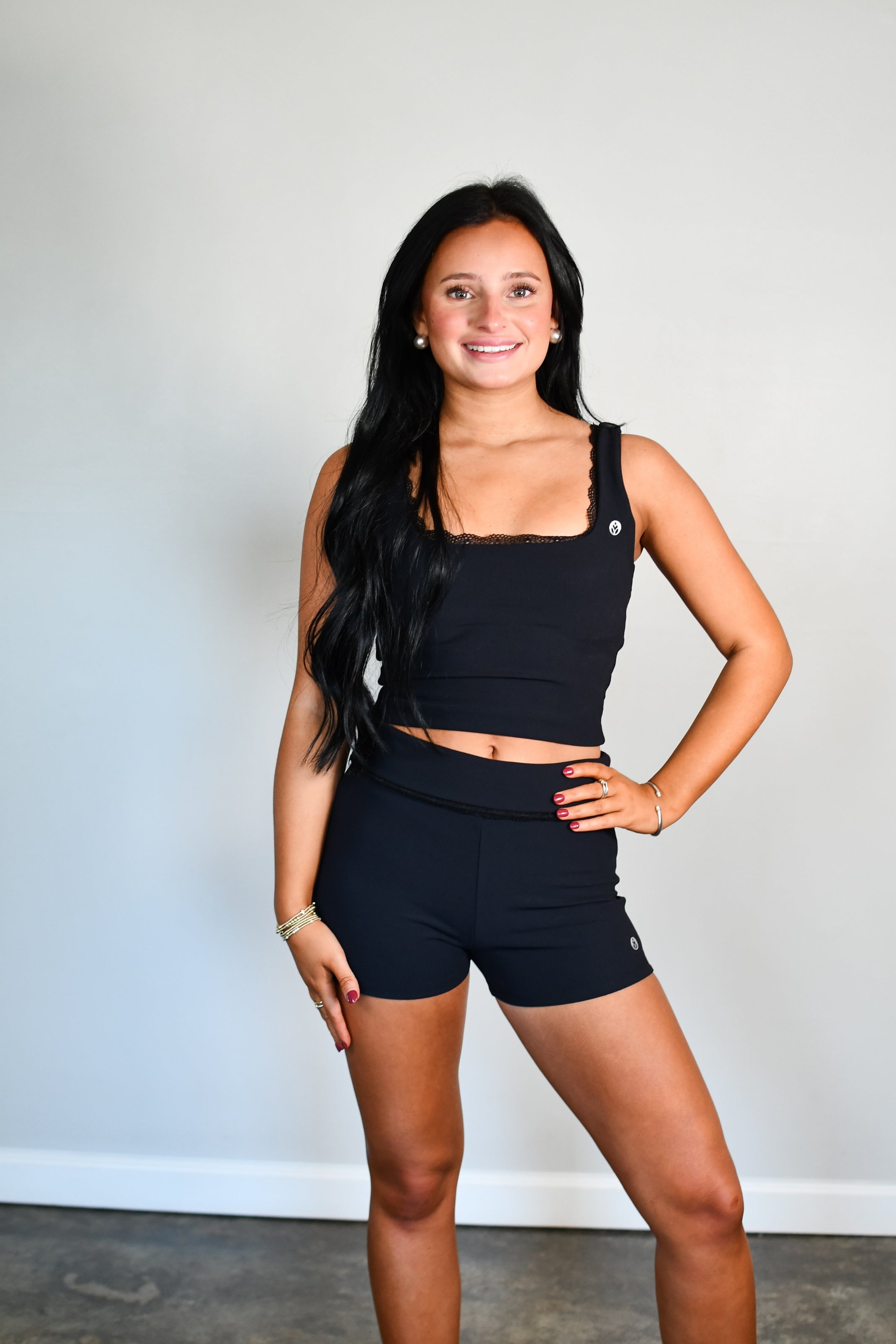 Tooloolah Luxe Lace Tank - Black