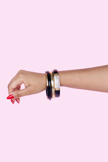 The Socialite Bangle Set - Black