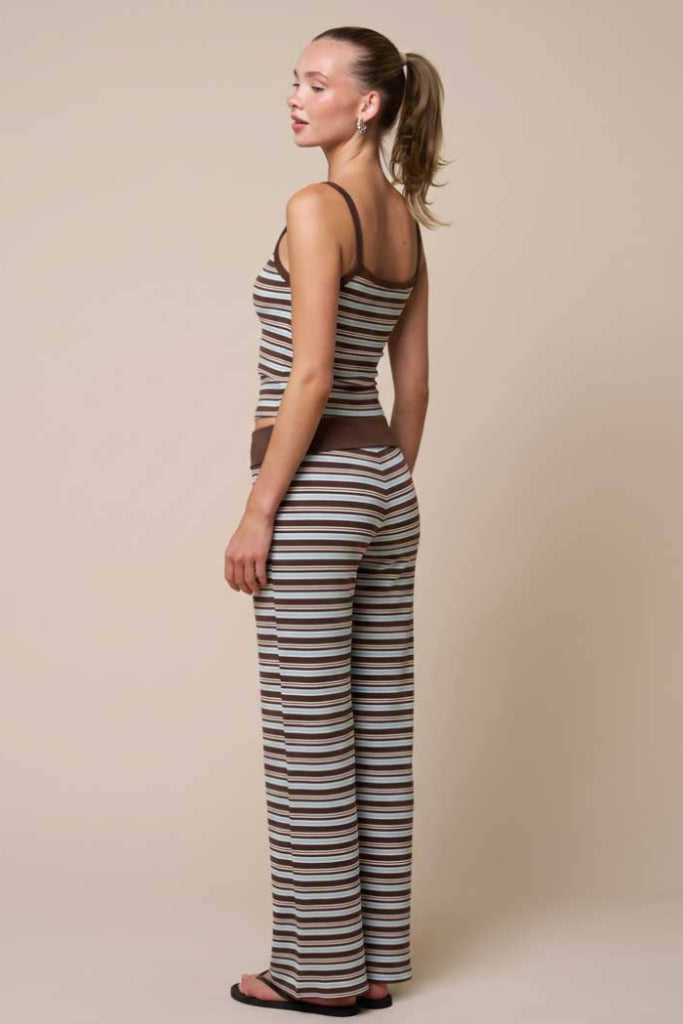 Simply Live Striped Set - Brown/Blue