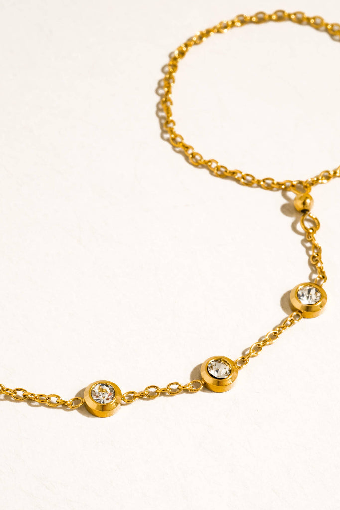 Nadine Hand Chain Bracelet - Gold