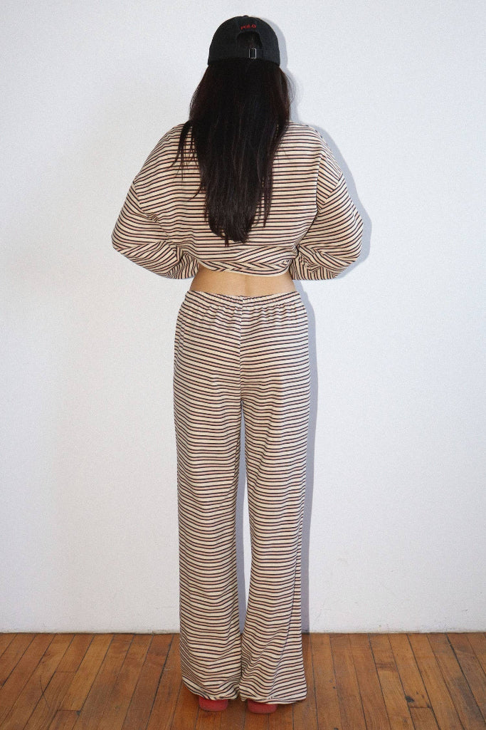 For See It Striped Lounge Pants - Beige