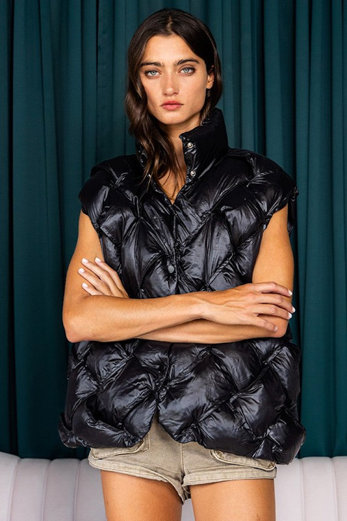 Miracle Puffer Vest- Black