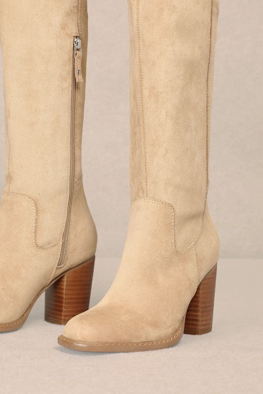 Fiona Thigh High Boot- Sand