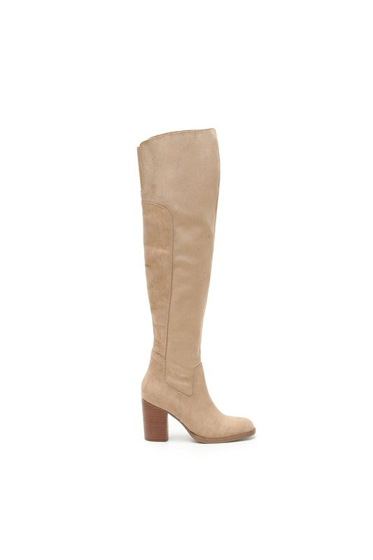 Fiona Thigh High Boot- Sand