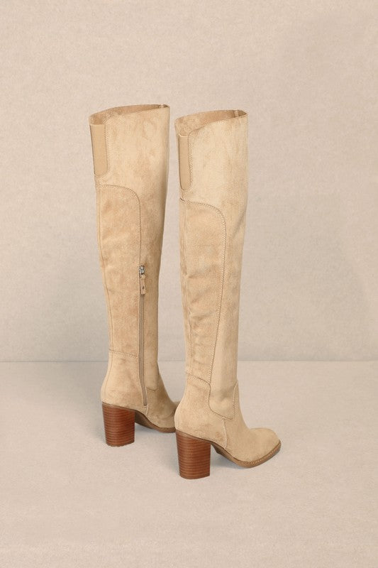 Fiona Thigh High Boot- Sand