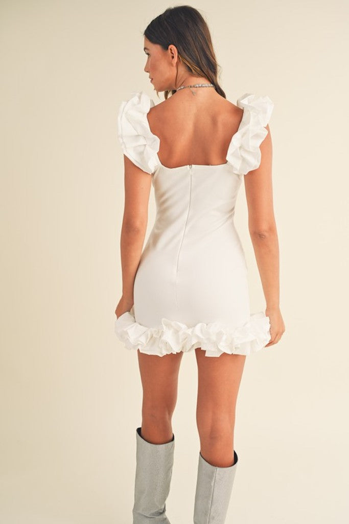 Amberlyn Mini Dress- Off White