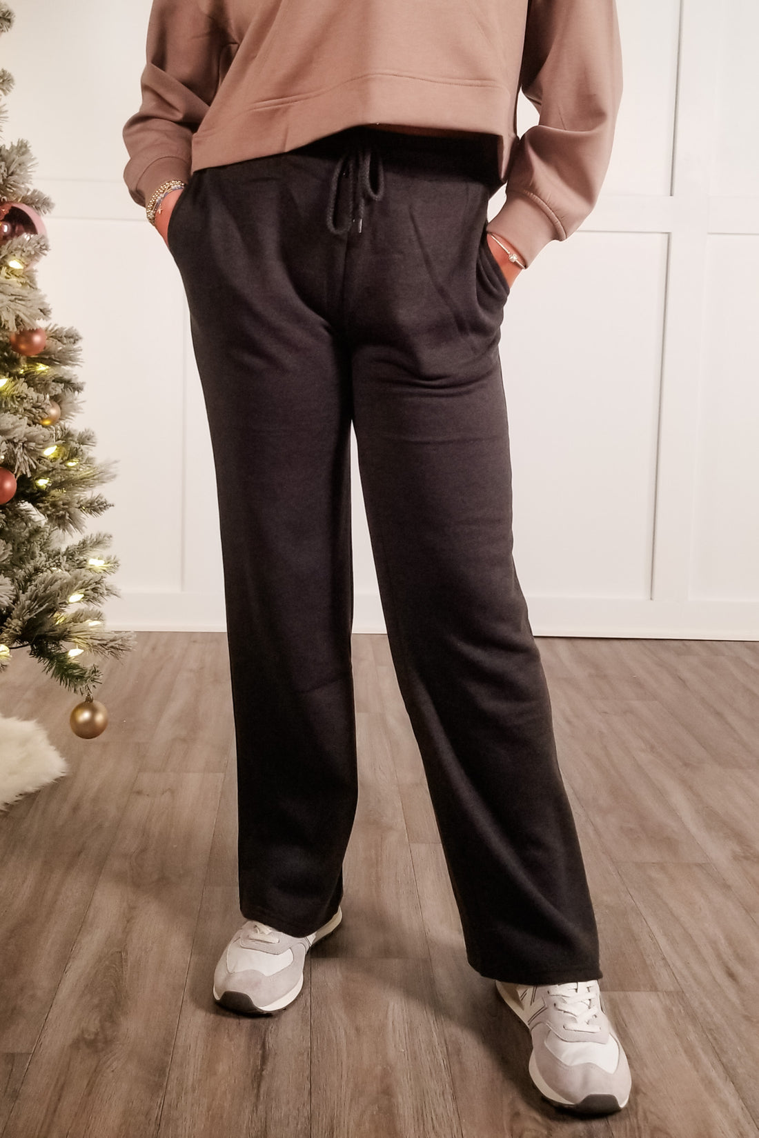 Keep A Secret Straight Leg Joggers - Charcoal