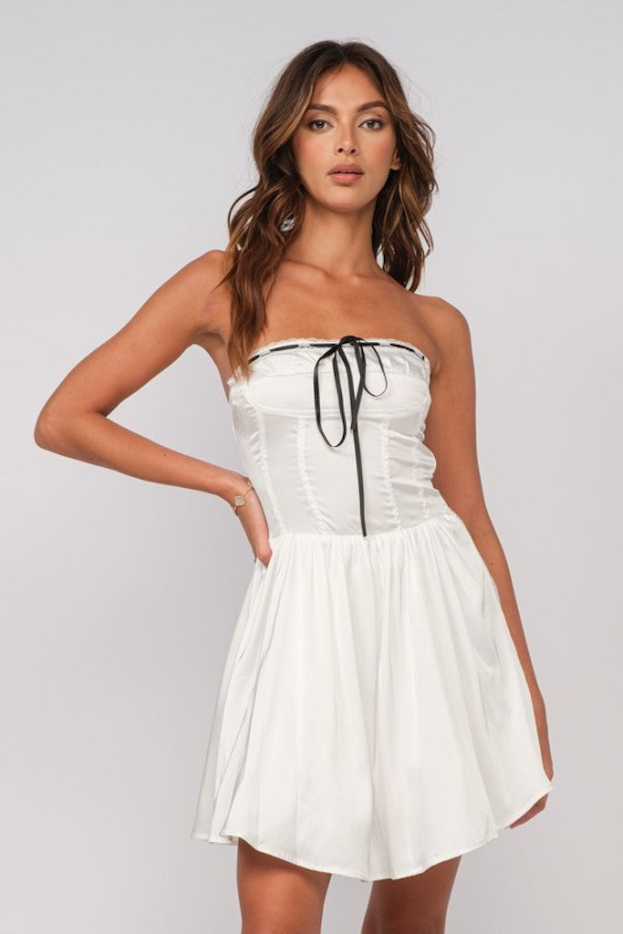 Gifted Girl Mini Dress- White