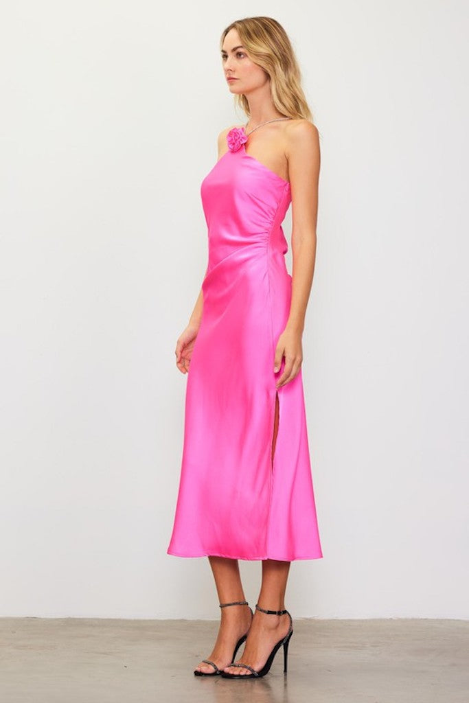 Denise Midi Dress- Pink