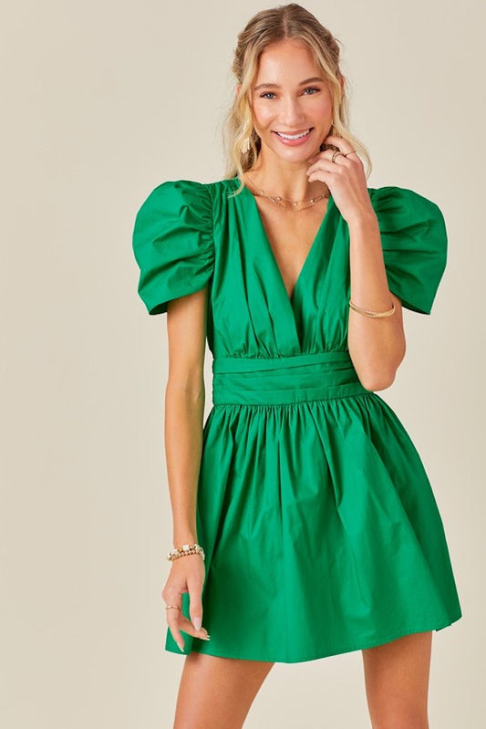 Frosted Meadow Dress- Green