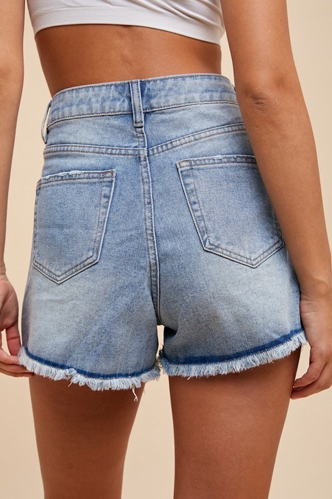 Alexa Denim Shorts- Medium Wash