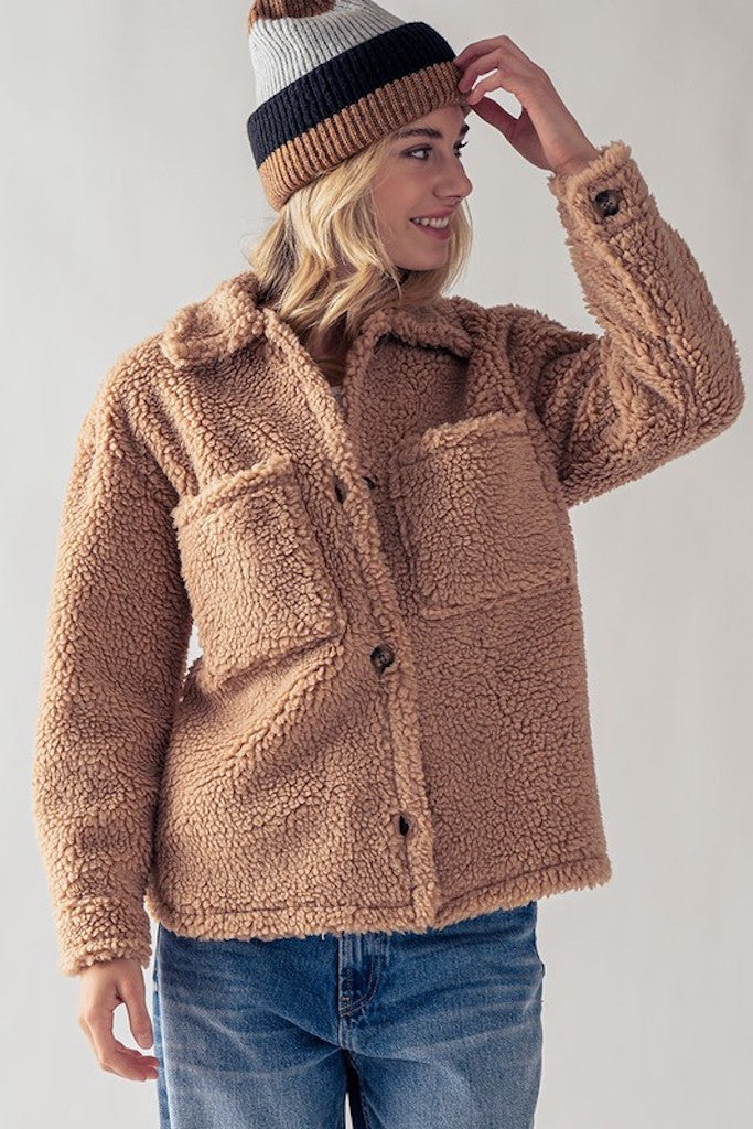 Coming Home Teddy Jacket- Camel