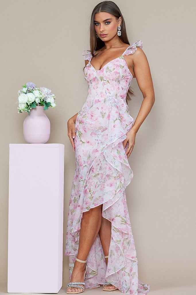 Posey Floral Maxi Dress- Light Pink