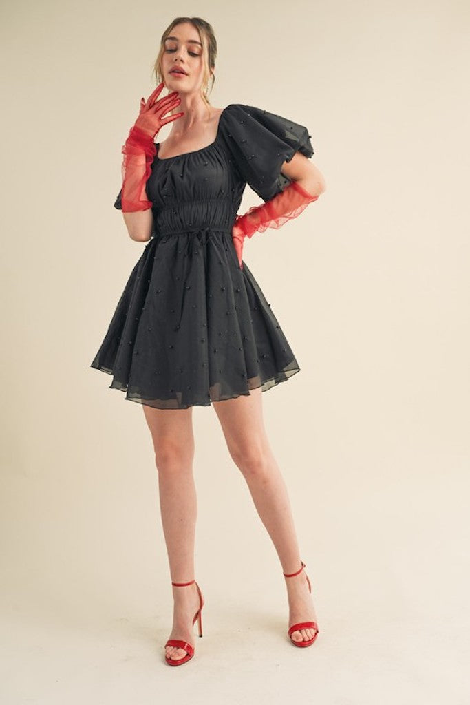 Sable Mini Dress- Black