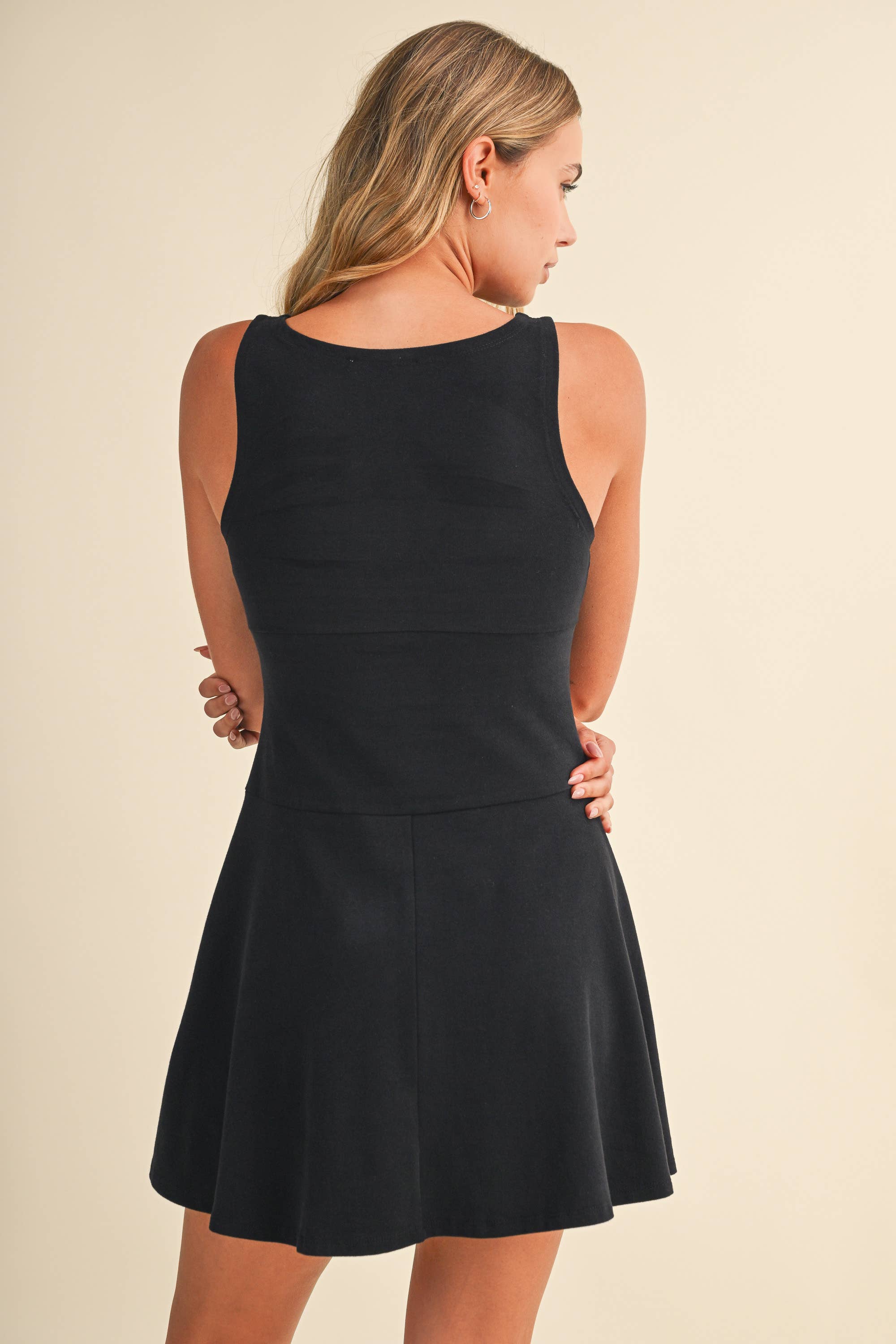 Tailored Grace Flare Dress - Black