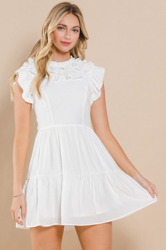 Brielle Mini Dress- White