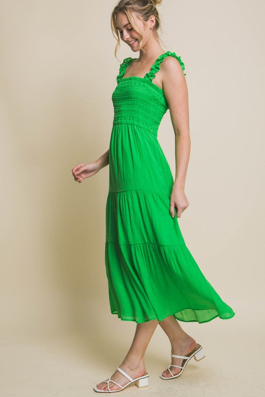 Lovely Days Midi Dress- Green