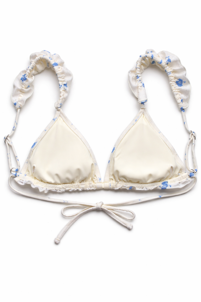 Rachel Floral Bikini - Cream/Blue