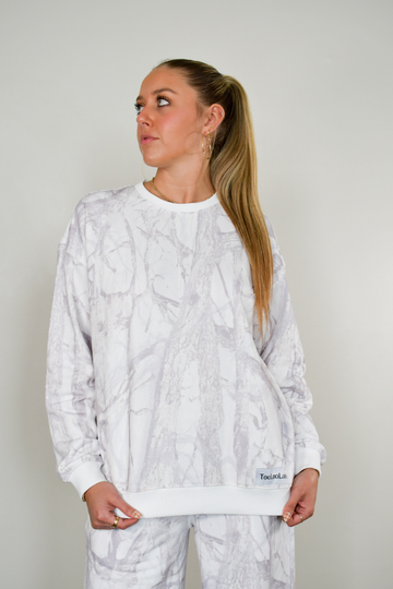 Tooloolah Baseline Crewneck Sweatshirt - White Camo