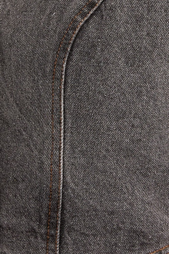 Perfect Fit Denim Romper- Black