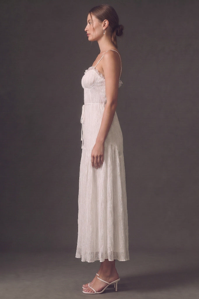 Prance Around Midi Dress - White